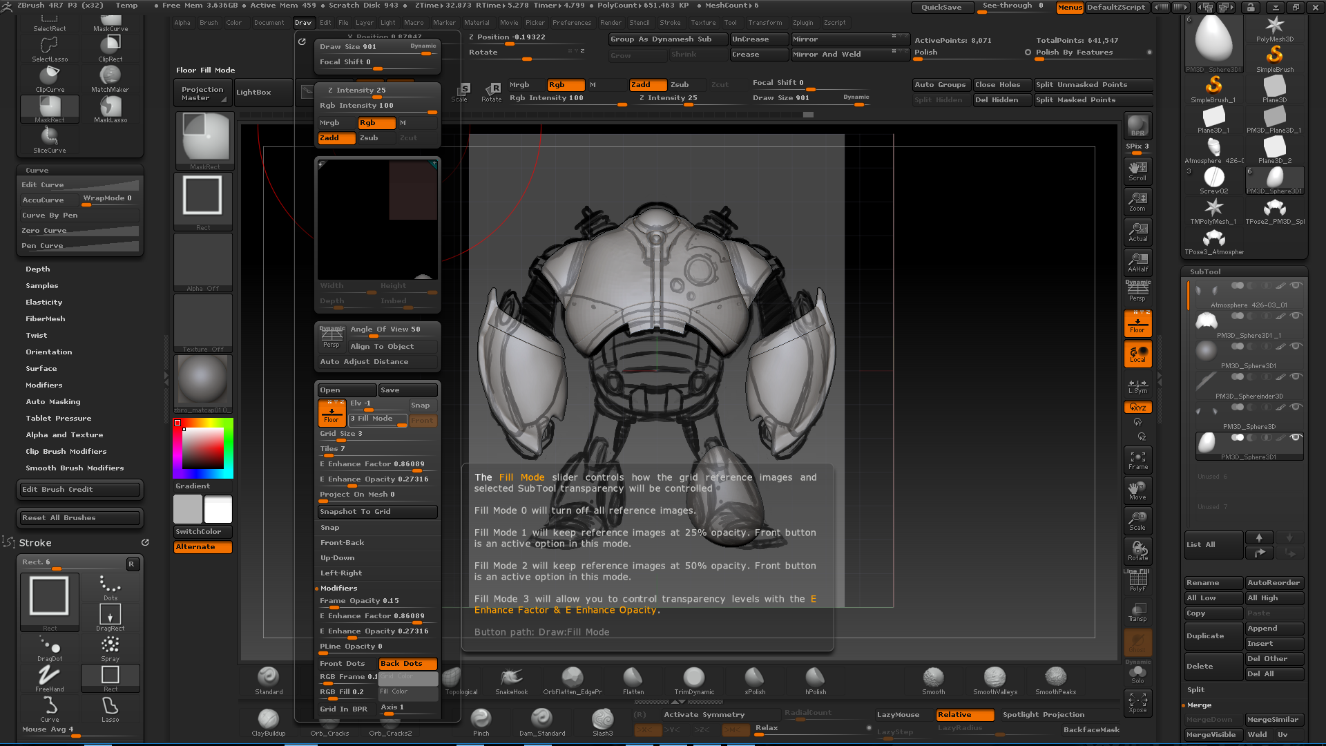 Zbrush Active Subtool Transparency — polycount